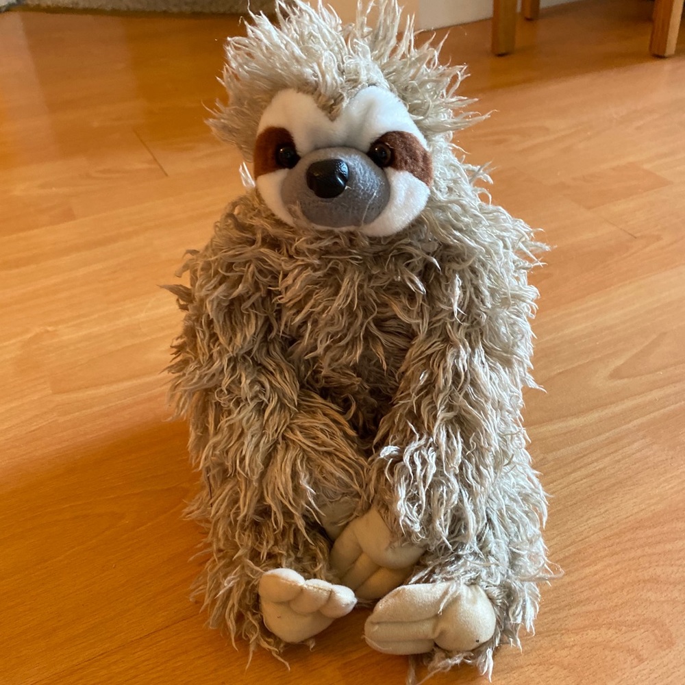 Wild Republic Plush Grey Sloth Toy